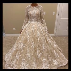 Custom made wedding dress champagne